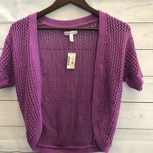 Purple lavender shrug sweater Aeropostale NWT S